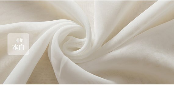 chiffon fabric for dress, lining fabric, off white chiffon fabric by the yard: 1