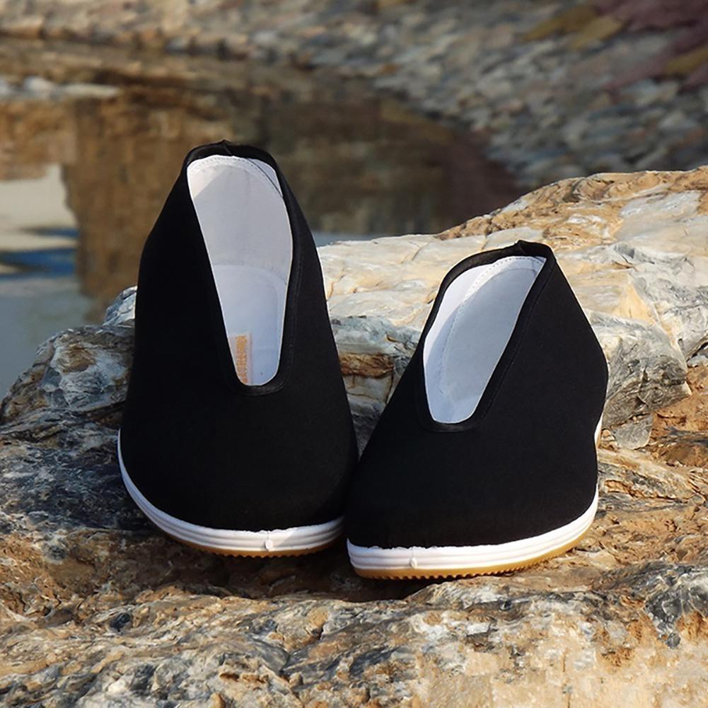 Zapatos tradicionales chinos de Kung Fu para hombre, calzado de tai-chi de algodón negro, zapatos informales de tai-chi de tela de algodón de Beijing antiguo, zapatos deportivos
