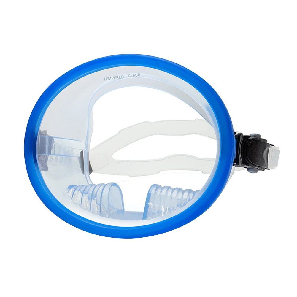 1PC Snorkeling Full Solid Diving Masks Anti Leak Full Snorkel Set 180 Panoramic View Classic Round Scuba: sky blue