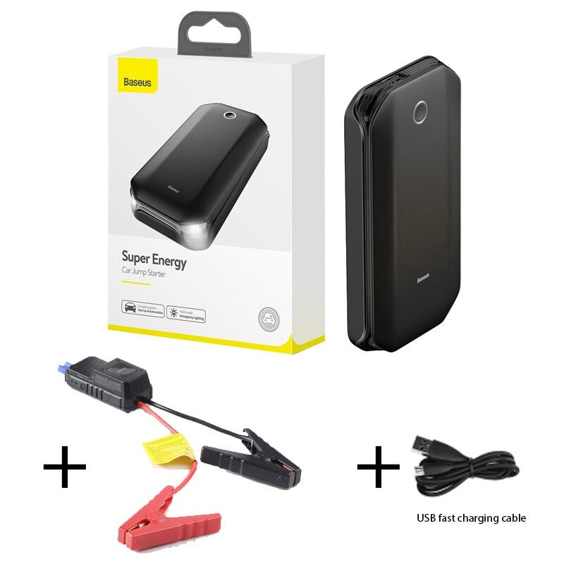 Baseus Car Jump Starter Power Bank Emergency Battery Car Starting Jumpstarter Auto Launcher Portable Car Emergency Booster 800A