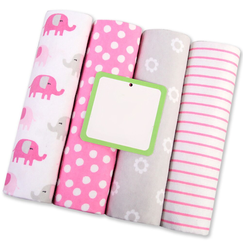 4 Stuks Zacht Flanel Pasgeboren Baby Ontvangen Dekens Inbakeren Wrap Beddengoed Laken