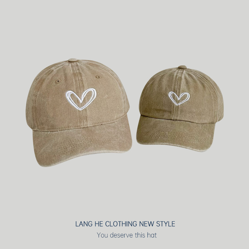 Family Matching Soft Washed Cotton Baseball Caps Korean Style Casual Autumn Winter Outdoor Hats for Men Women And Children: XS / Fluorescent Yellow