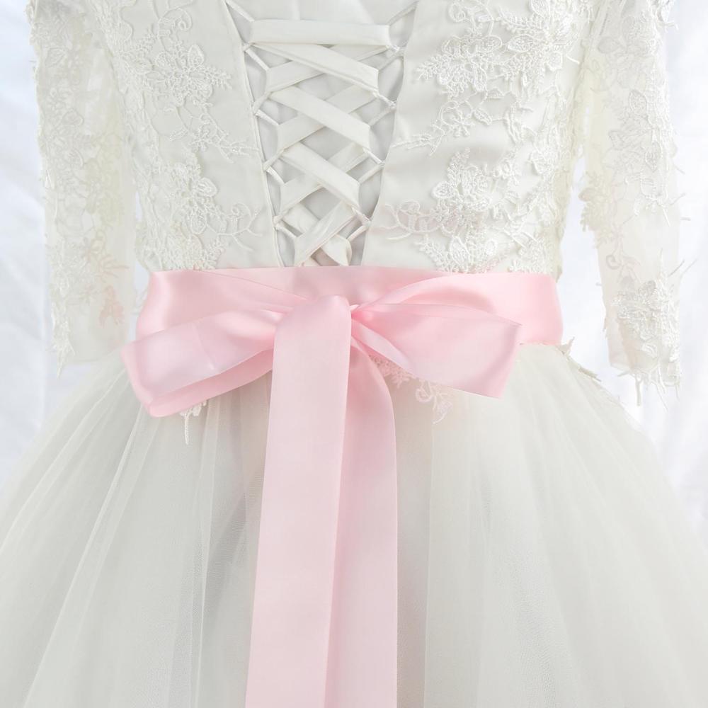 Trouwriem, kristallen bruidsriem, zilveren strass-satijnen bruidsriem voor bruiloftsaccessoires: Roze
