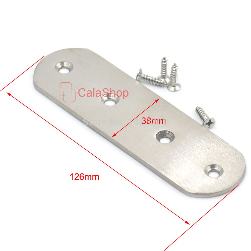 2 Pcs / Lot 125mmx38mm 170mmx40mm Length Stainless Steel Flat Fixing Plate Bracket Corner Brace Joint Fastener Plate Connector