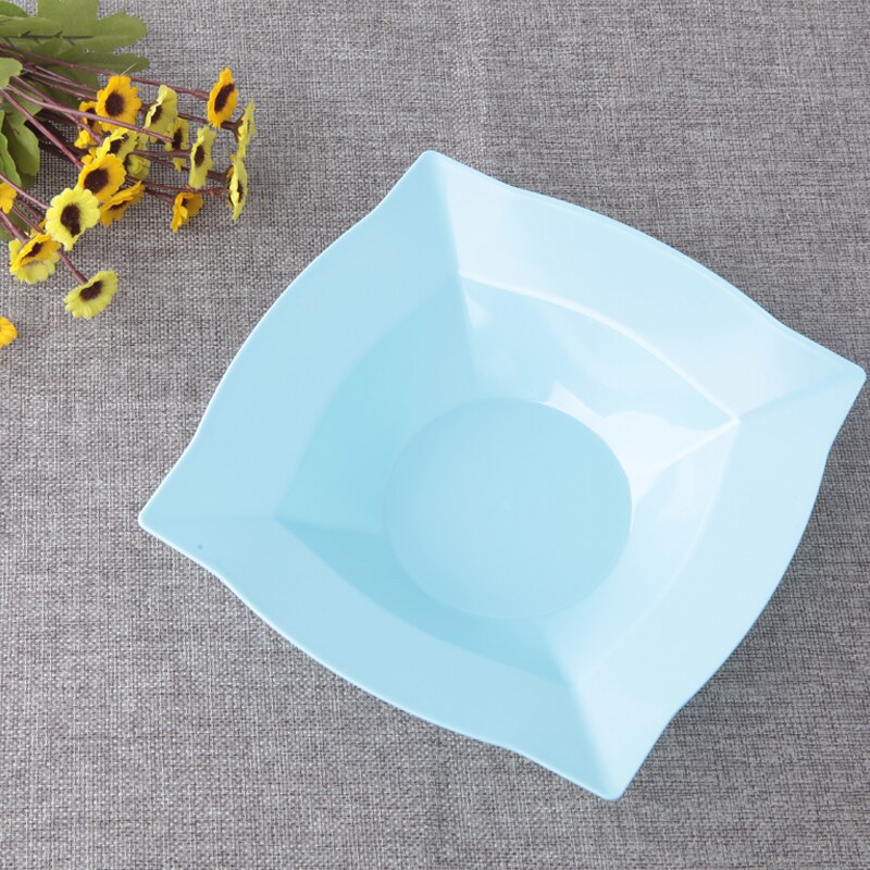 6/sets plastic fruit platen westerse salade platen effen fruitschaal partijen banketten westerse voedsel platen.