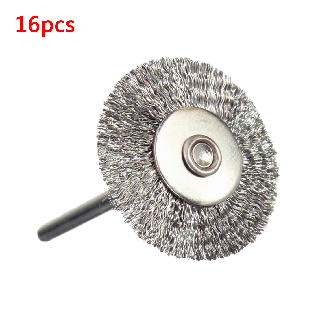 16pcs Stainless Steel Wire Wheel Brushes Set Kit Dremel Accessories for Mini Drill Rotary Tools Polishing Dremel Brush: silver steel