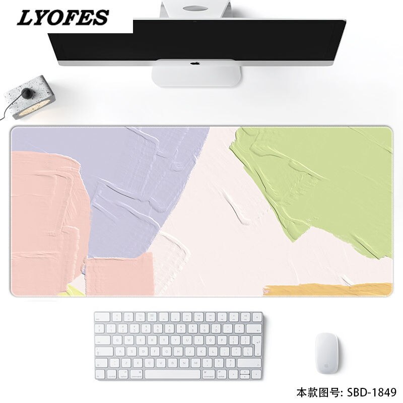 Kawaii Desk Pad Writing Desk Mats Gaming Mouse Pad Large XL 80*30cm Laptop Mouse Mat for Office Home Computer Keyboard: 800x300x3mm 02