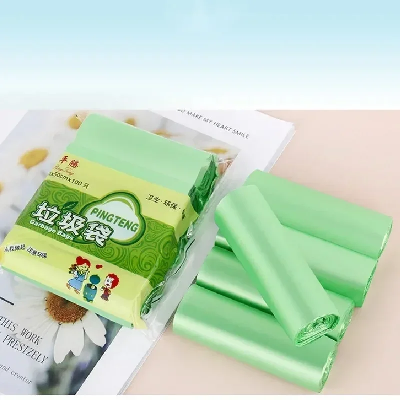 100pcs Trash Can Bags for Kitchen Wastebasket Biodegradable Compost Recycling Bin Office