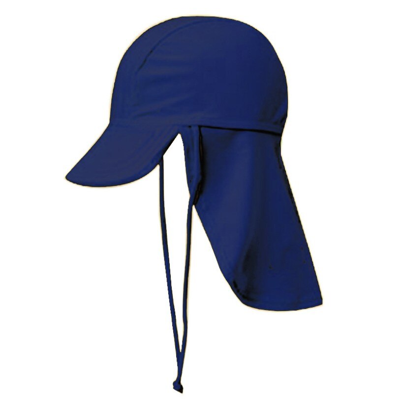 Gorro de protección solar para bebé, niña y niño, gorro de natación, parasol, protector de cuello, gorro de playa: Negro