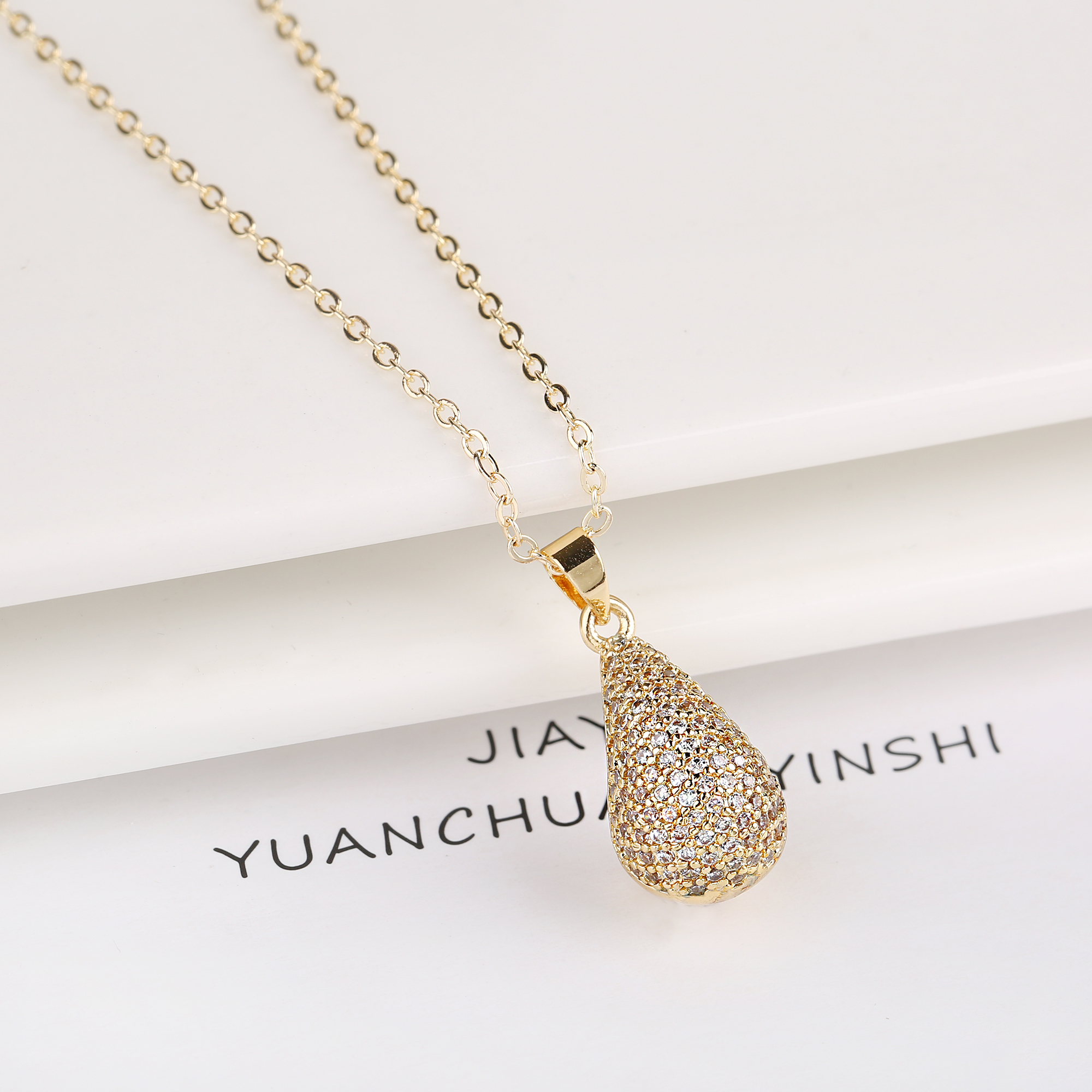 Pendientes clásicos de circonia para mujer, aretes de gota de agua a la , temperamento para mujer, joyería para y boda,: Zinc negro plateado