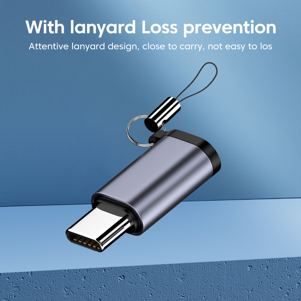 Adapter Micro USB na Type C Mini USB na USB C 480Mbps Szybkie ładowanie danych Złącze USBC na Lightning Adapter do iphone'a Android