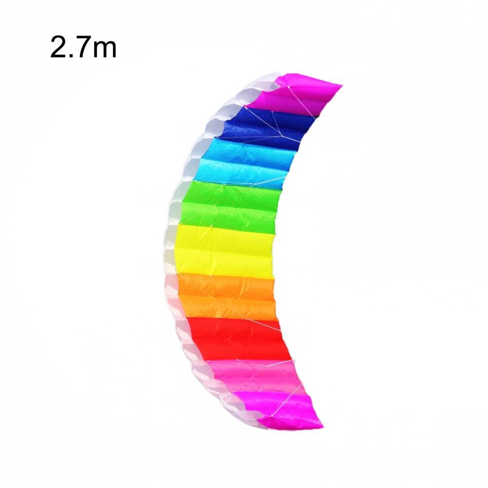 Universal Kite Toy Good Workmanship Flying Kite Exquisite Folding Rainbow Dual Line Kite:  2.7m