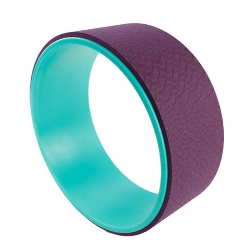 Yoga Wheel Comfortable Yoga Prop Wheel Back Bends Stretching Training Accessories: green and purple