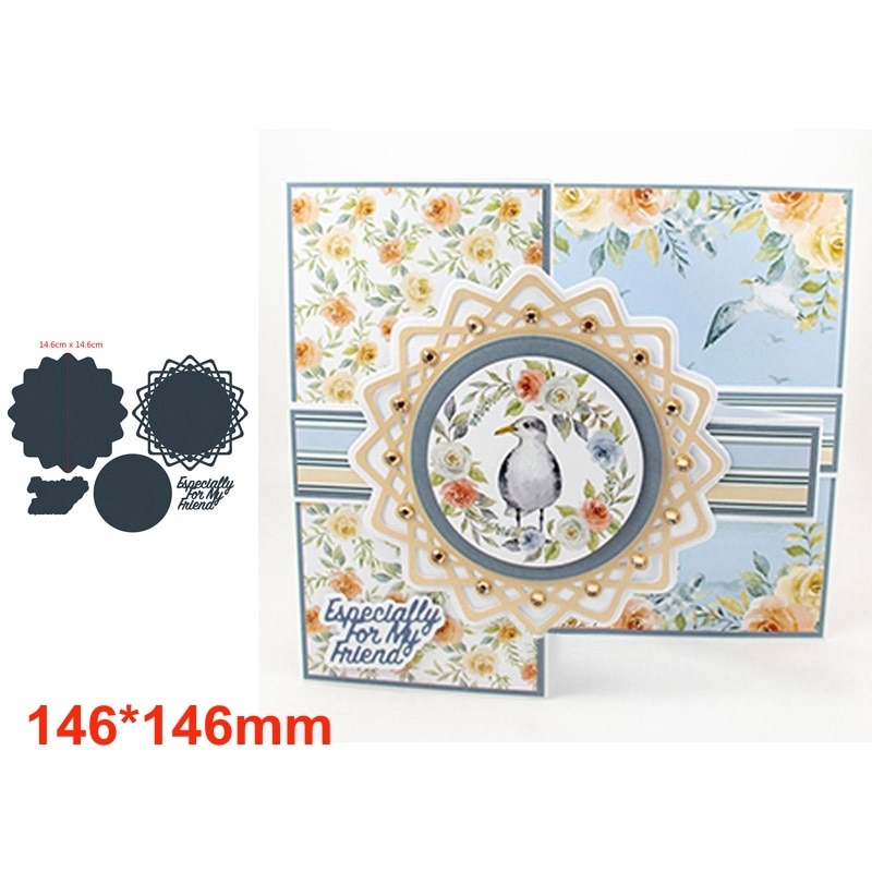 Flerdelad uppsättning av vackra snygga ramar med konstord kostnadseffektiva metallskärverktyg för diy scrapbooking album papperskort: 5