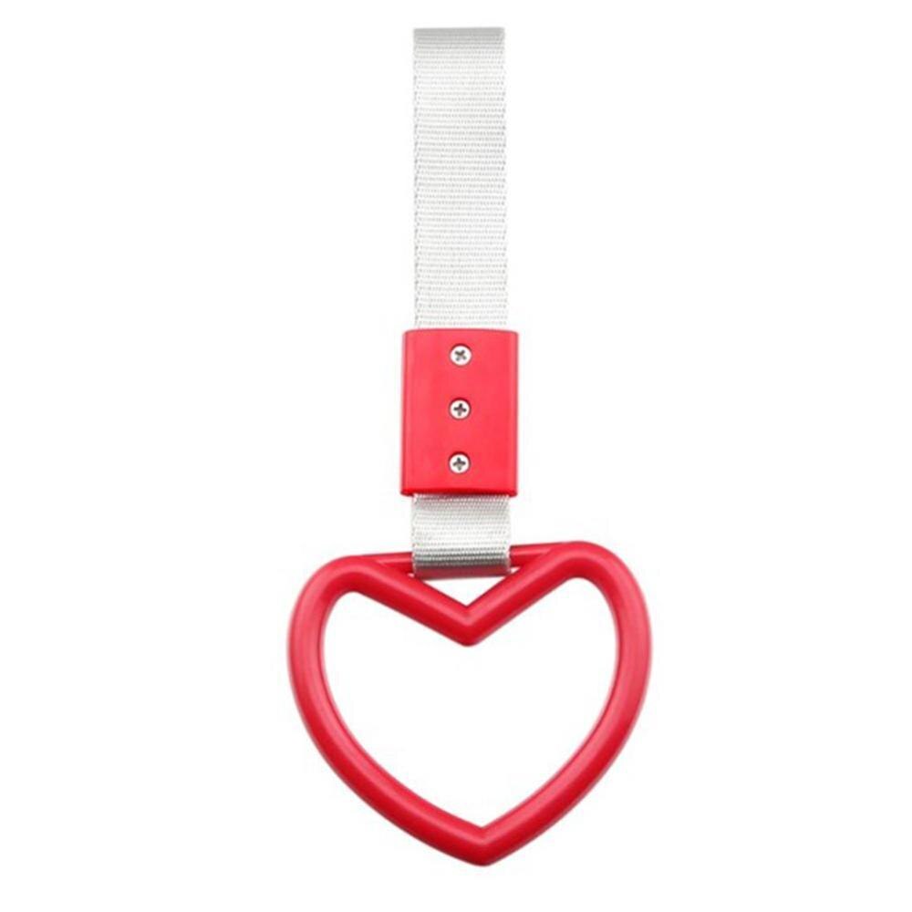 Nylonrem bil dragring handtag rem charm runt jdm styling tunnelbana drift tåg handtag bussrem charm leksaksbil ring tsurik  h2 b 4: Röd