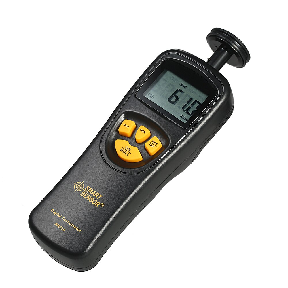Capteur intelligent tachymètre numérique Contact vitesse instrument de mesure compteur de vitesse Tach mètre large mesure Rang 0.5 ~ 19999 tr/min