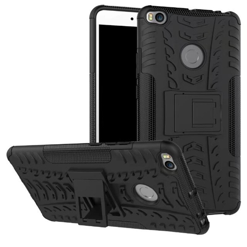 Peaktop For xiaomi mi max 2 case xiaomi max 3 Case Hybrid Silicone&amp;TPU Armor Hard Phone casse For Xiaomi Max 3 Mi Max2 Funda: for xiaomi max 2 / black