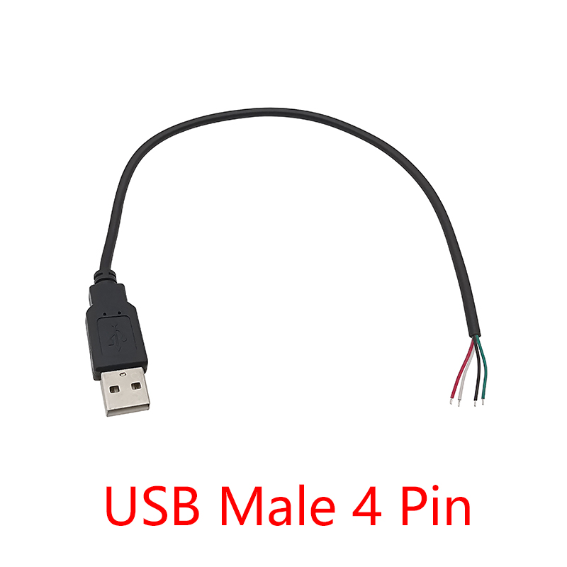 2 Stück 5V USB-Netzteil kabel 2-polig 4-polig USB 2.0a Buchse Stecker Buchse Ladegerät Ladekabel Verlängerung stecker 2,0 m/1m/2m: Lavendel / Unter 5 Stücke