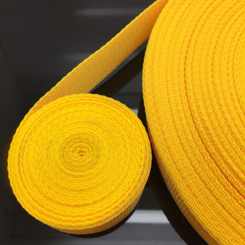 2yards/Lot 38MM PP Ribbon Strap Nylon Webbing Knapsack Strapping Bags Crafts DIY Dog Accessories: Yellow