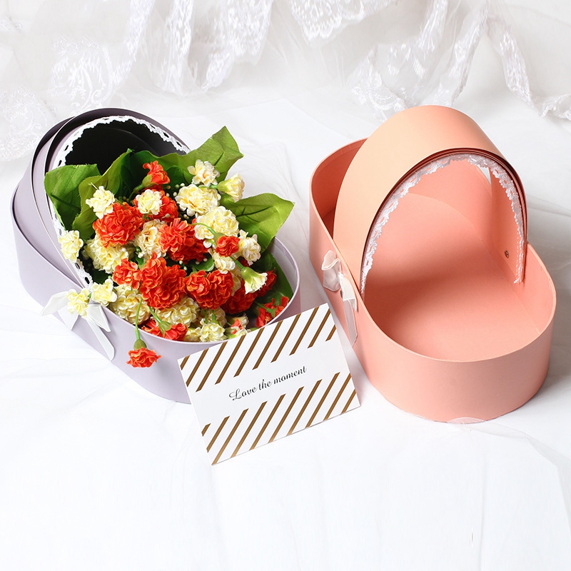 Caja de flores de cuna, Cajas de románticas para flores, embalaje para boda, decoración del hogar