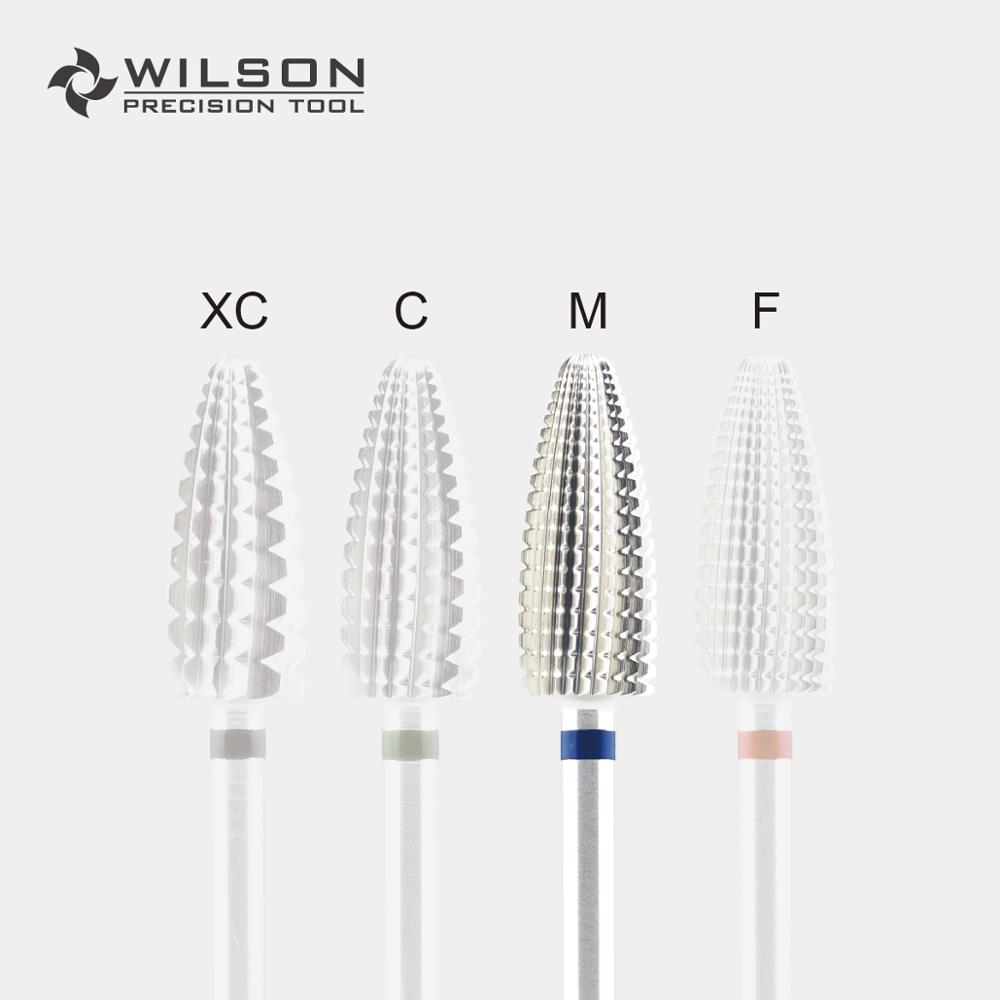 Mèche Typhoon (acrylique et Gels à suppression la plus rapide) [or/argent]-une directionnelle (pour usage à droite seulement)-mèche à ongles en carbure WILSON: 1PC Medium-Silver