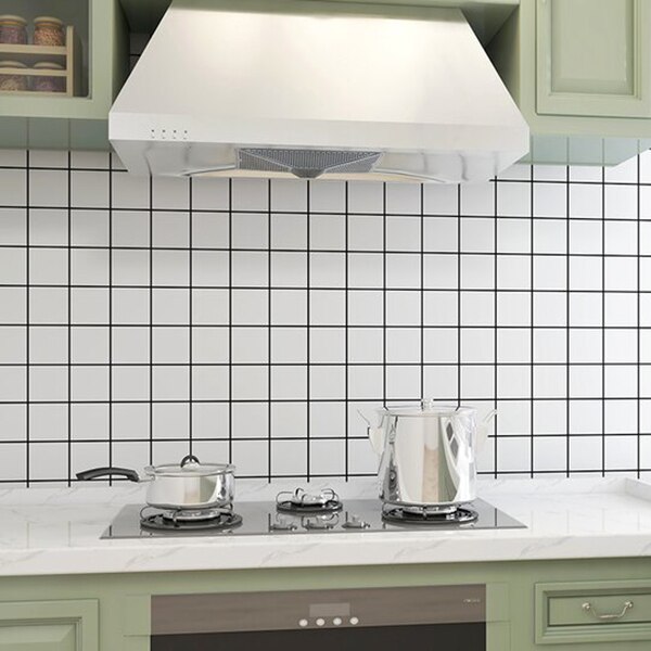 Stickers Fire Retardant Tile for Kitchen Bathroom 30x30cm Waterproof Self-adhesive Wall Paper Home Decoration In Stock