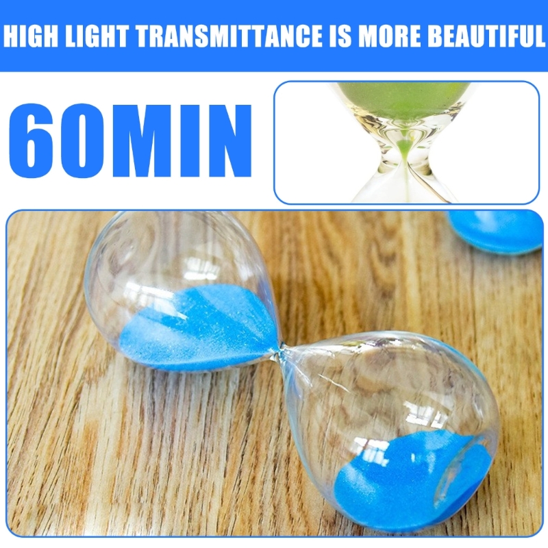 Sabliers en verre 60 minutes pour une meilleure concentration dans l'apprentissage relaxation