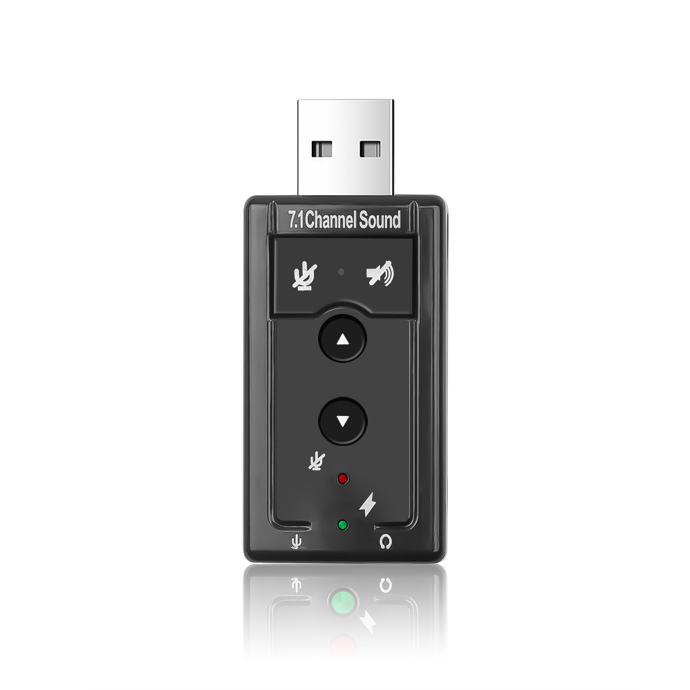 External USB Sound Card Mini Sound Card USB to 3.5mm Interface HiFi Stereo Audio Adapter for Speaker Laptop Headsets Windows 7 8: green