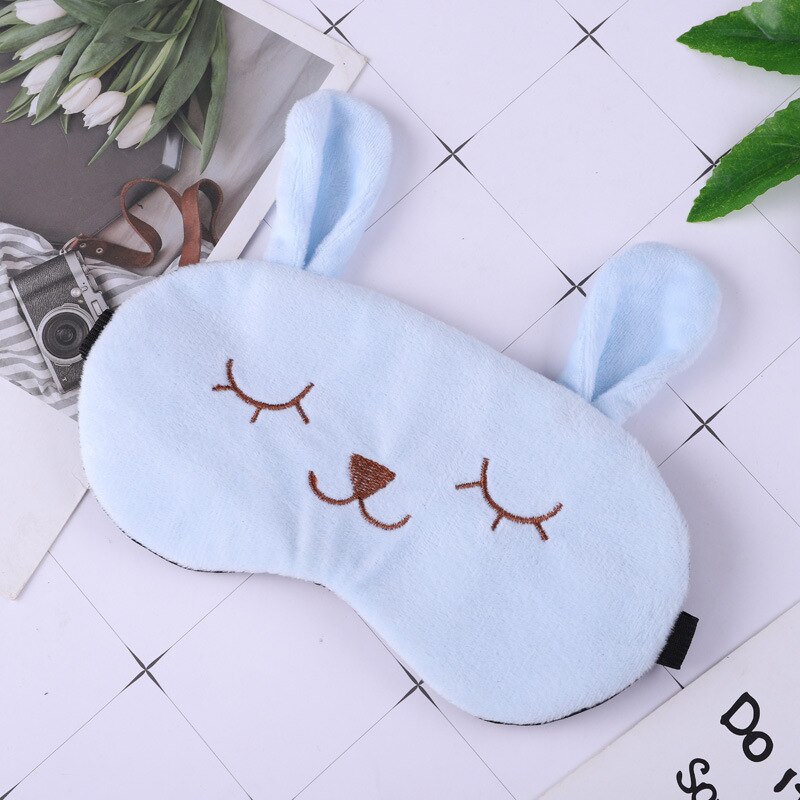 1pc Baumwolle Kreative Schöne Cartoon für Auge Reise Entspannen Schlaf-beihilfen Eye Patch Einstellbare Elastische Strap Schlaf Augenbinde: Blue