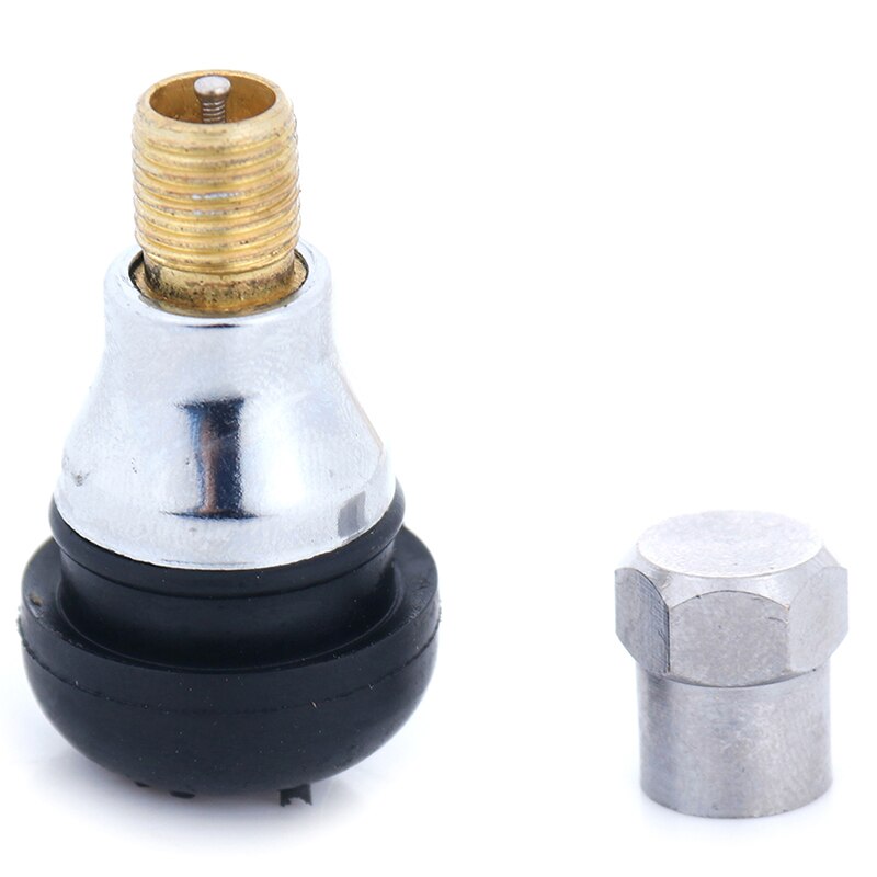 4 Stuks Auto Motorfiets Band Ventiel TR412ac Rubber Wiel Klepstelen Met Chrome Caps Chroom Legering