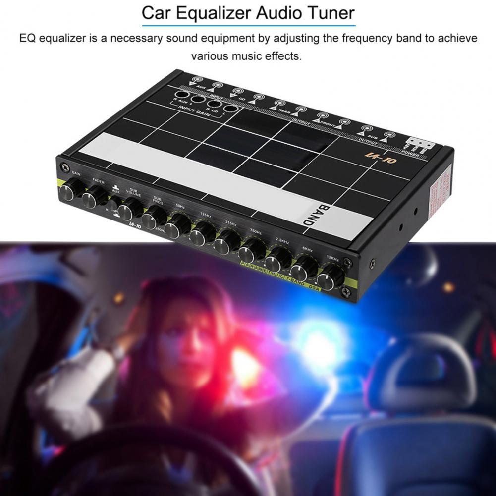 directe 40 Égaliseur Audio universel, haute sensibilité, noir, 7 bandes, processeur numérique stéréo croisé pour automobile