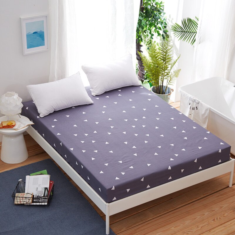 Purple Flower Mattress Cover 180x200 Single Mattress Protector Bed Bug Proof Dust Mite Mattress Pad Cover for Mattress 45: White / 180x200x30cm