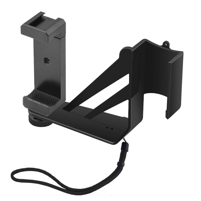 Smartphone Mount for DJI OSMO Pocket Gimbal - Plastic Handheld Holder - Non-Slip Grip: Black