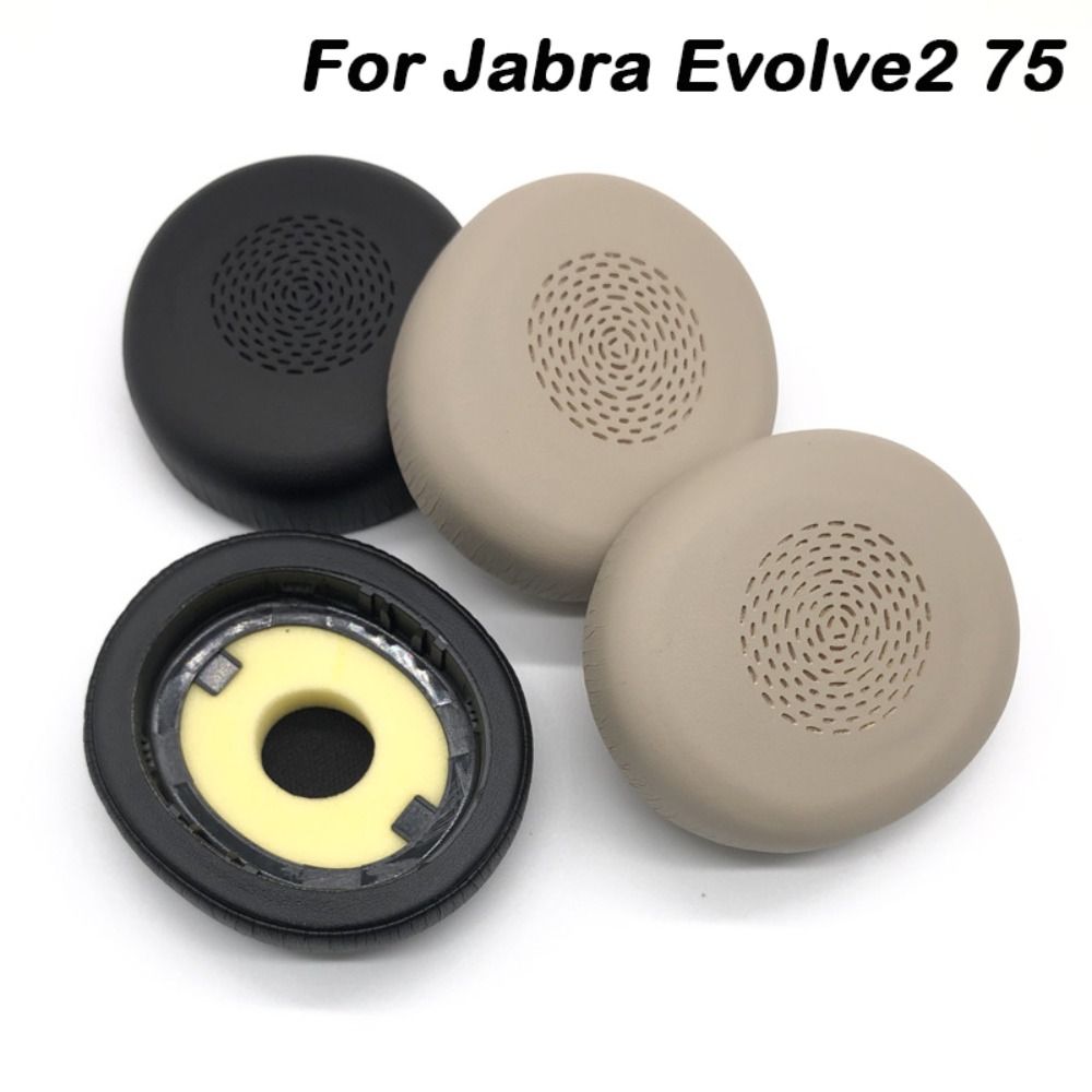 1 paar Ersatz Kopfhörer Ohr Pads PU Leder Schaum Schwamm Ohr Kissen Headset Zubehör Ohrpolster Ohrenschützer für Jabra Evolve2 75