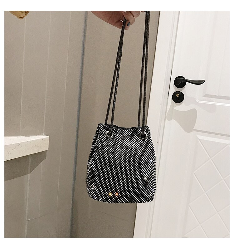 Clutch Avondtasje Luxe Vrouwen Tas Schouder Handtassen Diamond Bag Lady Wedding Party Pouch Met Strass Satijn Bolsa Feminina