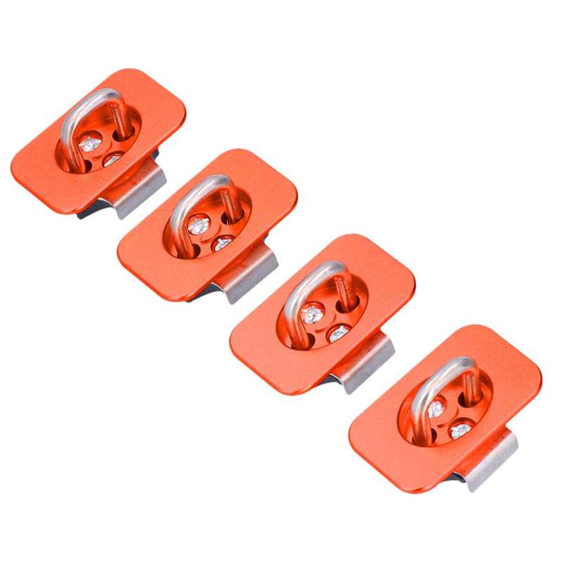 Truck Bed Top Side Ring Anticorrosion Wearproof Stainless Steel Removable Retractable Bull Ring Flush for Pickup Replacement for: Orange