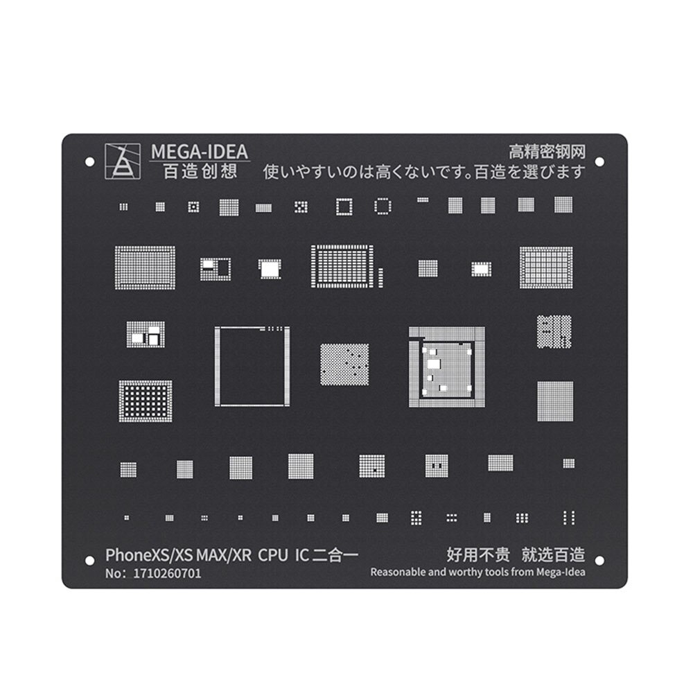 Qianli Mega-Idee Iblack Bga Reballing Stencil Cpu Ram Power Wifi Ic Fabriek Tin Netto Voor Iphone 6 7 8 Plus X Xs Max 11 Pro Max