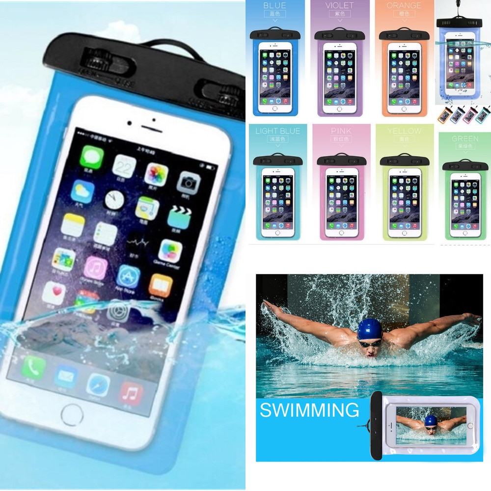 Pvc Clear Waterdichte Mobiele Telefoon Tassen Voor Zwemmen Duiken Surfen Water Sport Touch Telefoon Universele Opbergzakken 105x175MM