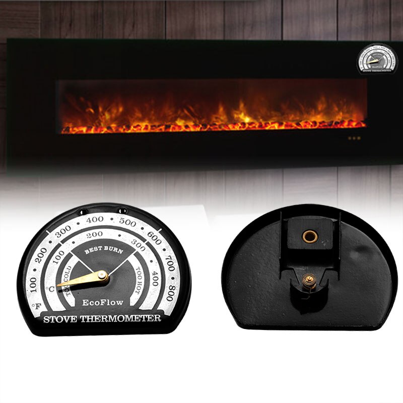 Haard Bimetaal Thermometer Voor Kachel Fan Log Hout Brander Ecofan Thuis Haard Ventilator Efficiënte Warmteverdeling Meter