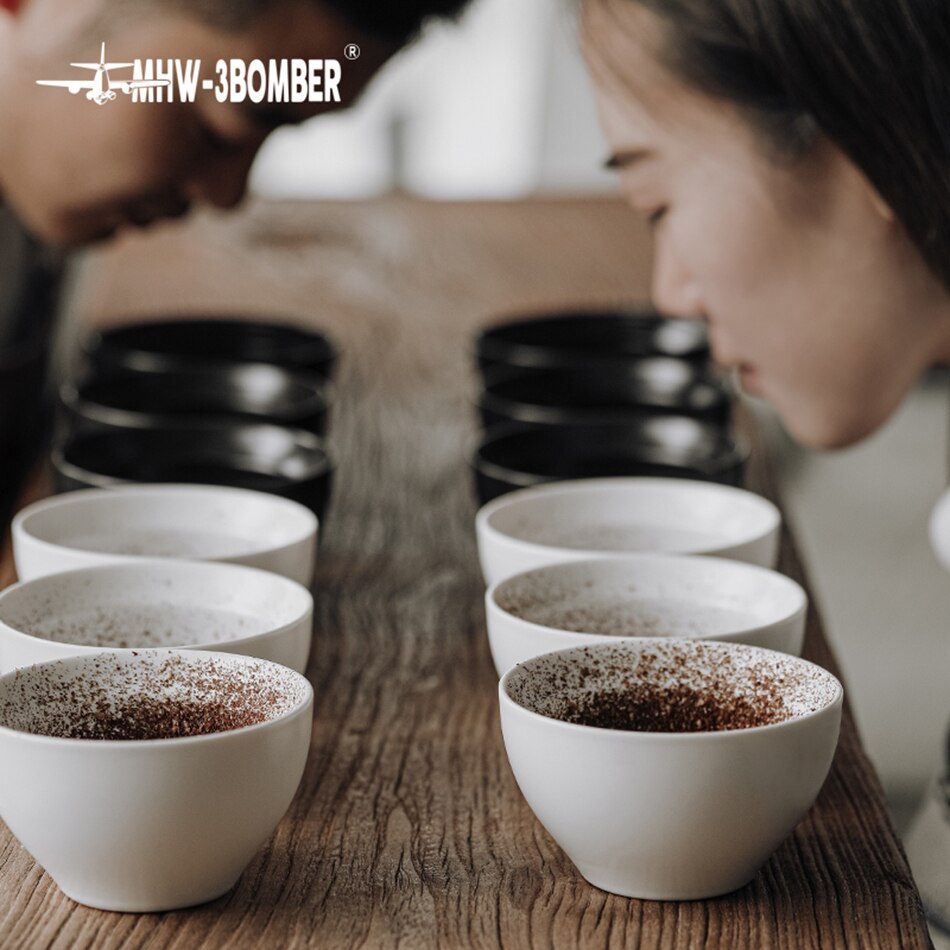 200ml Measuring Suit For Cupping Cup Ceramic Coffee Cup U-shaped Coffee Evaluation Cup Measuring Bowl Competition Accessories