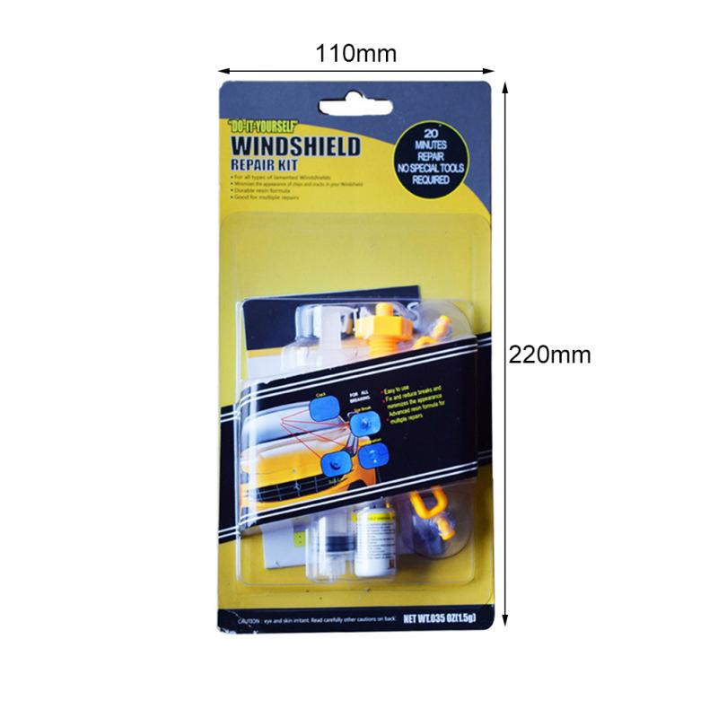 Car Windscreen Windshield Glass Repair Tool Set DIY Car Kit Wind Glass Auto Chip Crack Repair Injector Kits