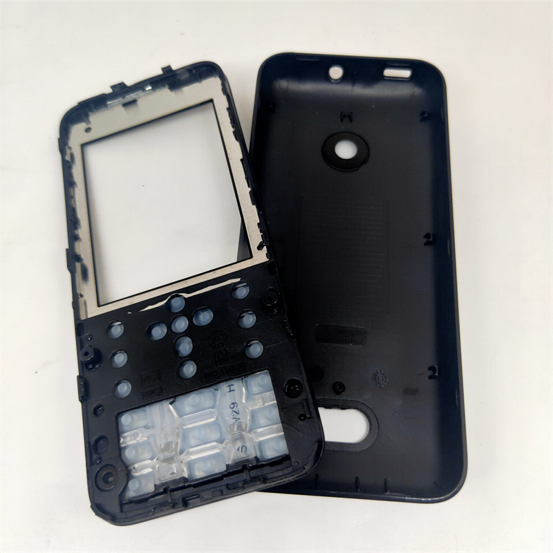 Für Nokia 208, vollständig komplettes Handy-Gehäuse, Schutzhülle + englische Tastatur und hebräische Tastatur-Ersatzteile