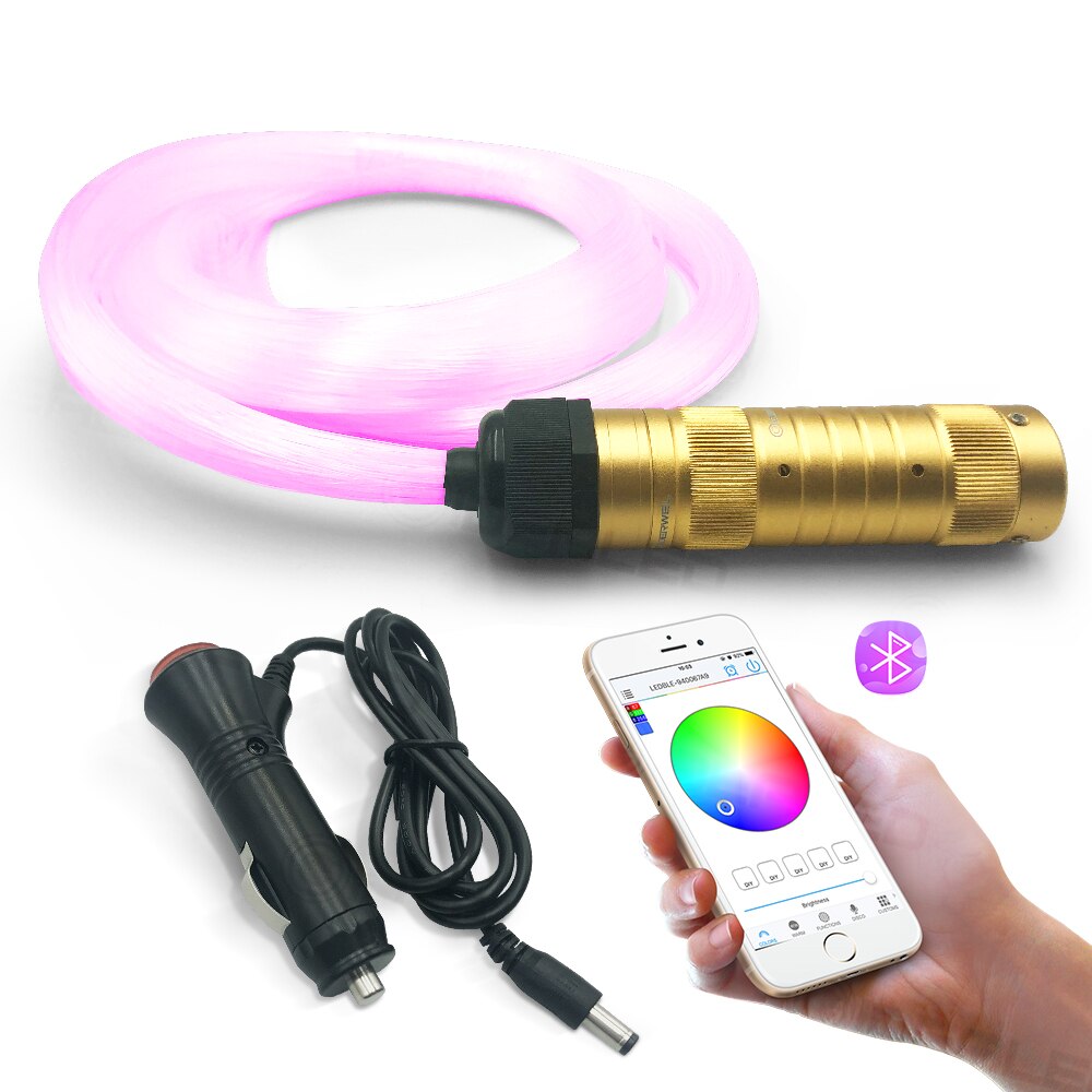 Optic Fiber Lights 0.75mm Smart APP control RGBW Starry Sky Ceiling night Light Optical Fiber Cable available Car Decoration