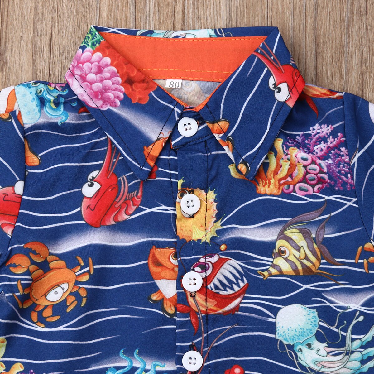 2019 Bebê Verão Vestuário Infantil Crianças Menino Roupas Casuais Define Mar Animal T Camisa Top + Calções Sólidos Bottoms 2pcs Set Outfits 1-5Y