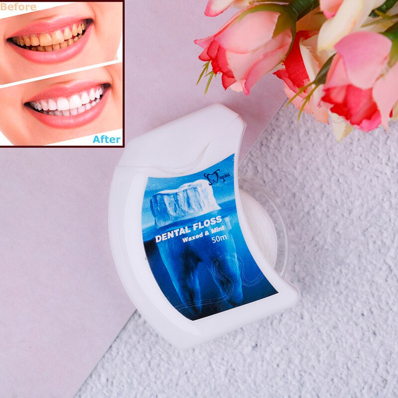 Tooth Cleaning Nylon Dental Floss Pick Teeth Tools Oral Hygiene Dental Care 50m