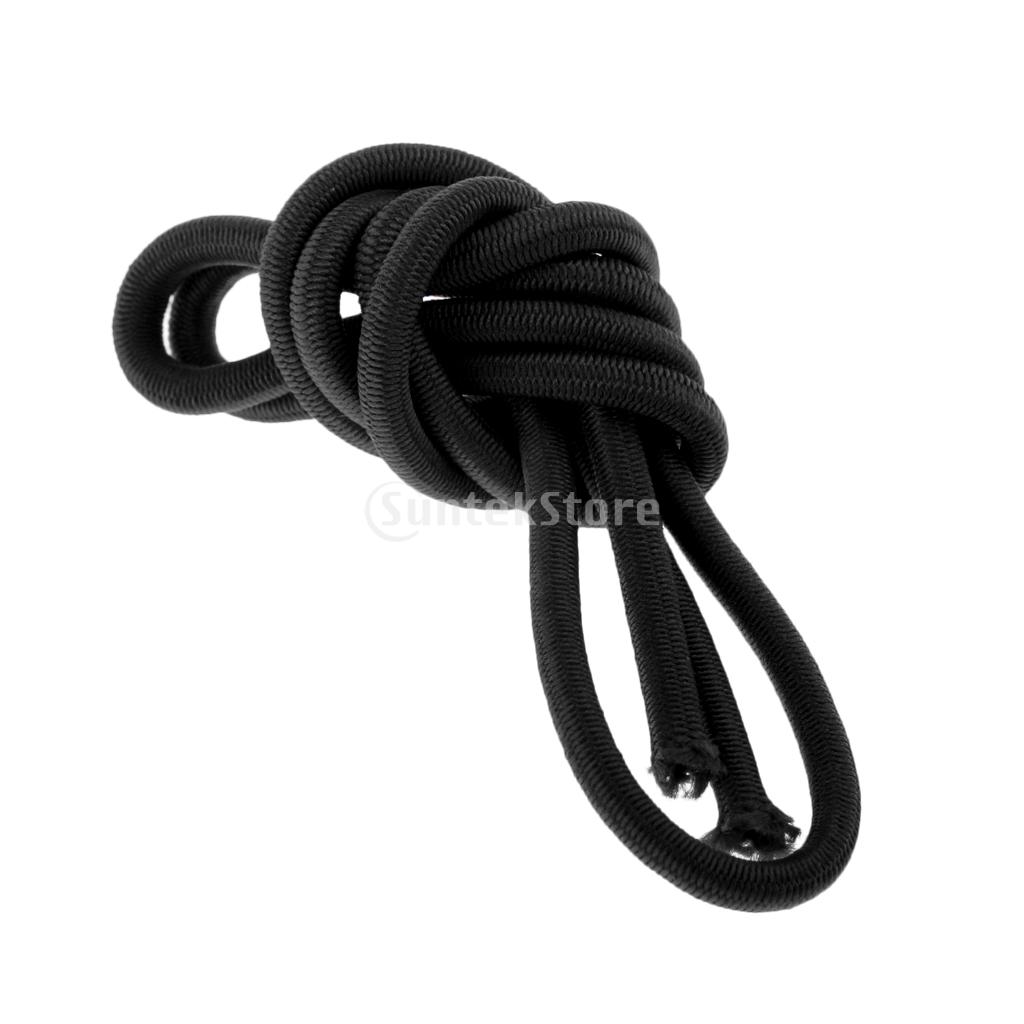 2mm Premium Marine Grade Elastic Bungee Rope Shock Cord Luggage Tie Down, Trailers, Boats, Roof Racks: Black 50cm