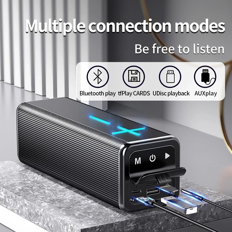 Portable Wireless Bluetooth Speaker Caixa De Som Music Sound Box Blutooth For Subwoofer Bocina Baffle Blootooth Bass Acoustics