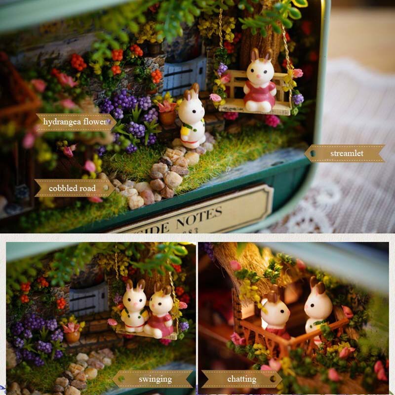 Cutebee Kasten Theater muebles para casa de muñecas miniatura juguete de bricolaje casa de muñecas en miniatura muebles v4-v6