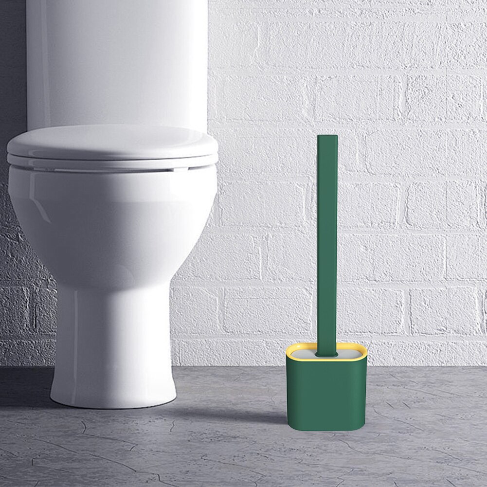 Lange Handvat Geen Dode Hoek Toiletborstel Duurzaam Muur Opknoping Cleaning Zachte Borstel Voor Wc Gadgets