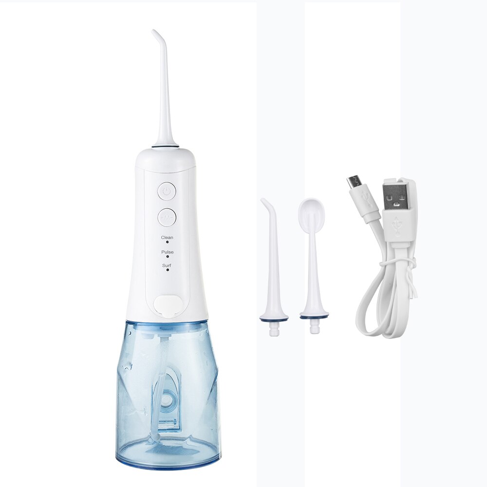 Oral Irrigator Dental Water Flosser Tips USB Rechargeable Water Jet Flosser Ipx7 Irrigator Teeth Whitening Oral Caring Tool: Default Title